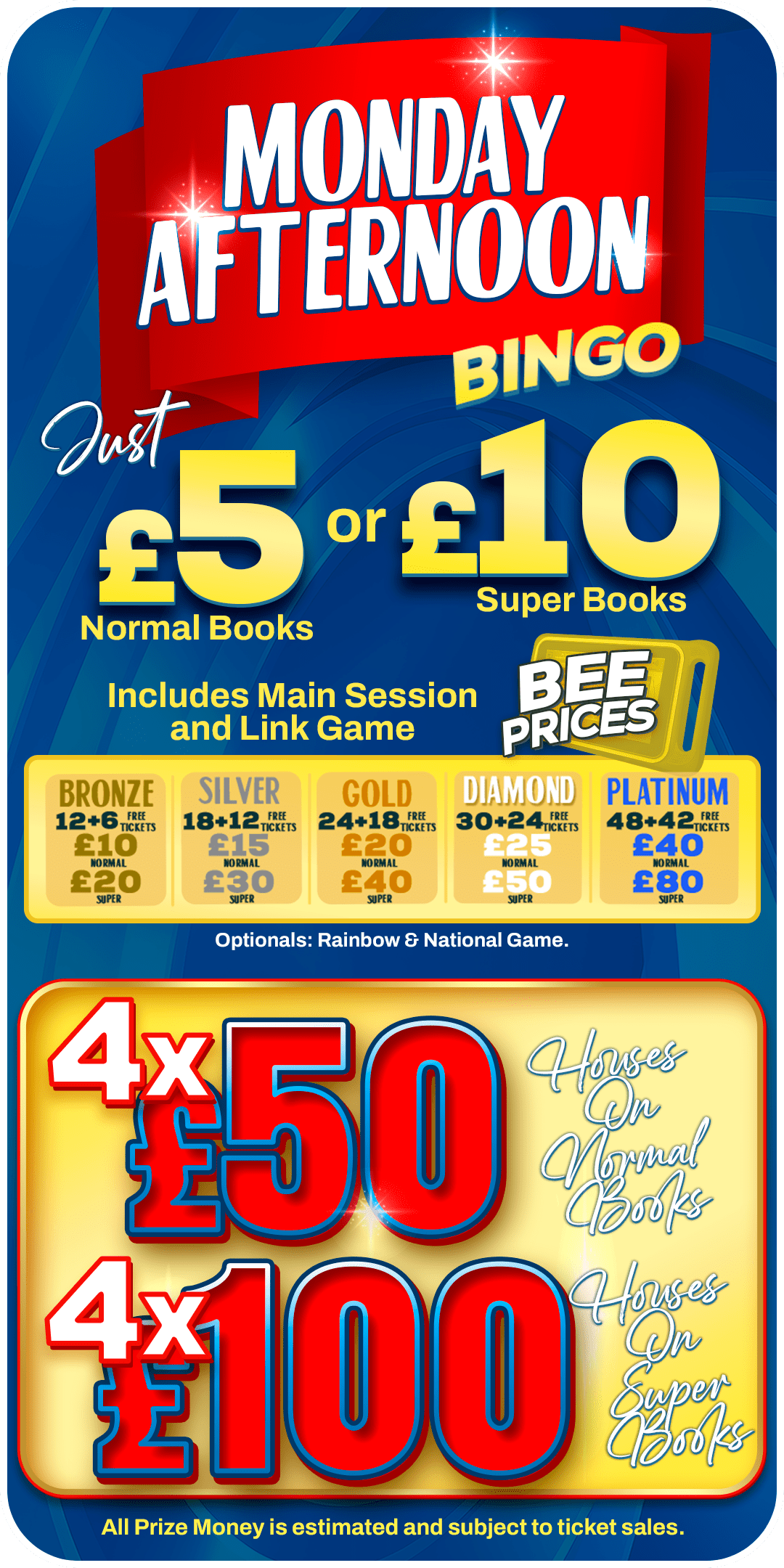 Monday evening bingo in Bedford