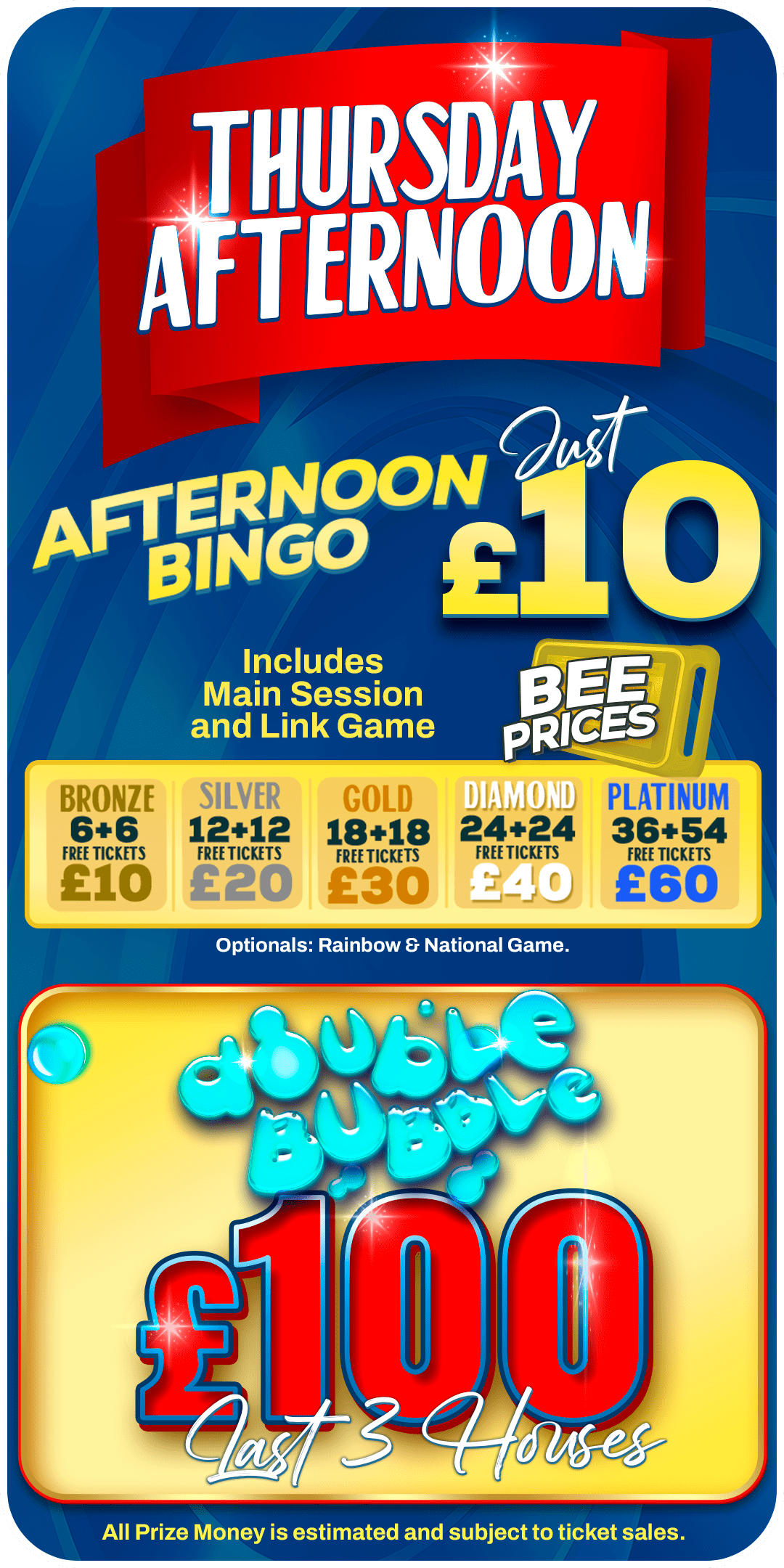 Thursday evening bingo in Bedford