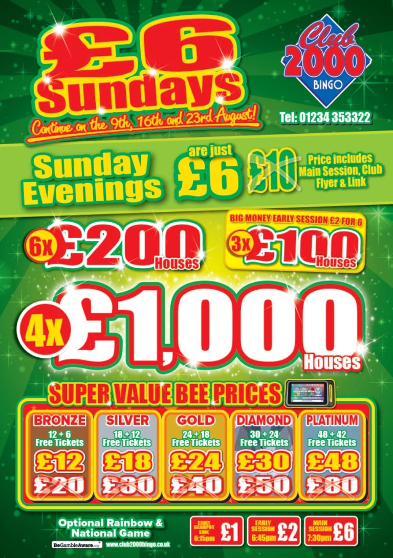 31152 Bedford £6 Sundays 9th, 16th and 23rd August A5 Mailer L_page-0001