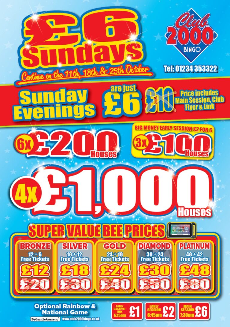 31852 Bedford £6 Sundays October A5 Mailer L